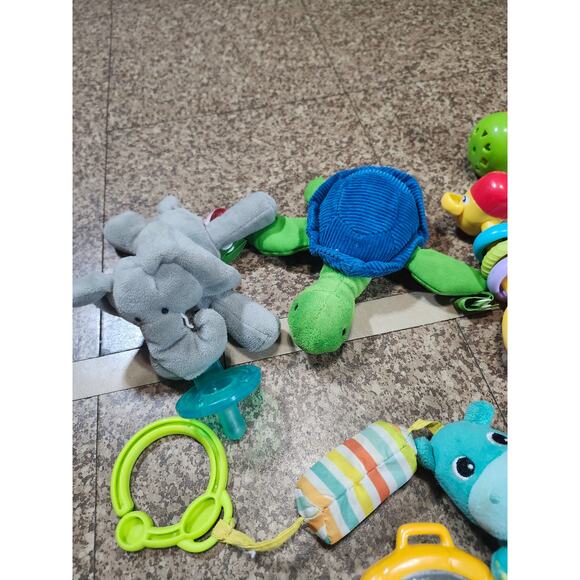 Lot of 17 Assorted Baby Toddler Toys Rattles Teethers Mirrors Crinkle Toy Bundle - Picture 8 of 8